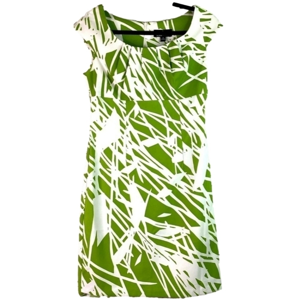 RONNI NICOLE SIZE 6 GREEN WHITE MIDI SUMMER DRESSβ VACATION GUC